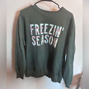 Green 'Freezin' Season' Sweatshirt